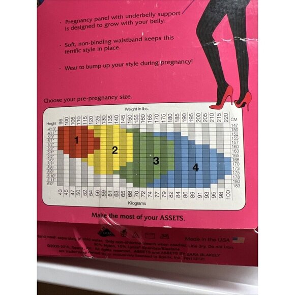 New Spanx Marvelous Mama Assets Shaping Tights in Opaque Stripe Size 3 Maternity - Picture 3 of 5